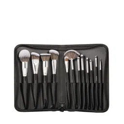 SWISS BEAUTY Professional 12 Makeup Brush Set - Black-image-28