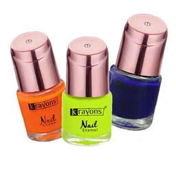 krayons Set Of 3 Color Me Crazy Gel Long Lasting Nail Polish - 8ml Each-17