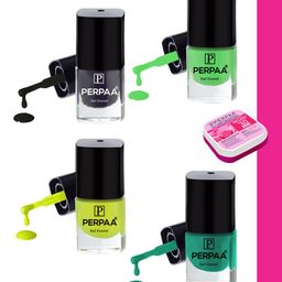 PERPAA Set of 4 Trendy Quick-Drying & Long Lasting Gel Nail Enamel - 5 ml each-93