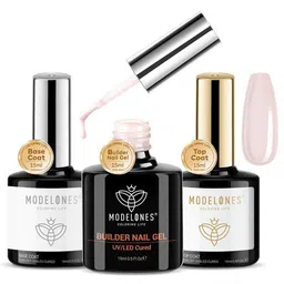 Modelones 8-In-1 Builder Nail UV LED Gel Nail Polish 005 With Top & Base Coat - 15ml Each-44