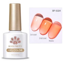BORN PRETTY Nail Gel Spring Summer Crystal Glass Translucent Pastel Nail Polish-10ml-SG04-19