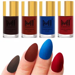 MI FASHION Set Of 4 Velvet Matte Long-Lasting Nail Polish - 9.9ml each-image-89
