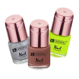 krayons Set Of 3 Color Me Crazy Gel Long Lasting Nail Polish - 8ml Each-image-62