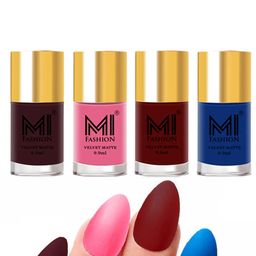 MI FASHION Set Of 4 Velvet Matte Long-Lasting Nail Polish - 9.9ml each-image-68