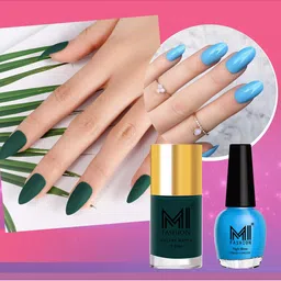 MI FASHION Set of 2 Long-Lasting Nail Polish - Velvet Matte 9.9ml + High Shine 15ml-image-63