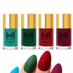 MI FASHION Set Of 4 Velvet Matte Long-Lasting Nail Polish - 9.9ml each-image-87
