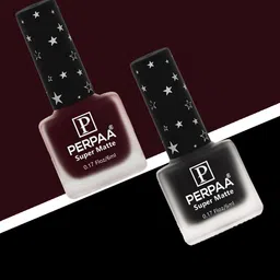 PERPAA Set of 2 Super Matte Long Lasting & Quick-Dry Nail Polish - 6 ml each-10