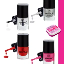 PERPAA Set of 4 Trendy Quick-Drying & Long Lasting Gel Nail Enamel - 5 ml each-image-49