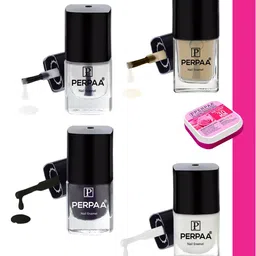 PERPAA Set of 4 Trendy Quick-Drying & Long Lasting Gel Nail Enamel - 5 ml each-95