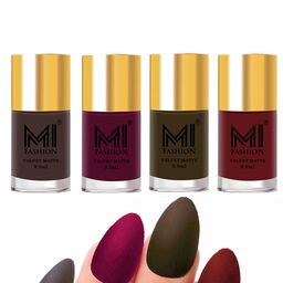 MI FASHION Set Of 4 Velvet Matte Long-Lasting Nail Polish - 9.9ml each-image-85