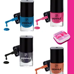 PERPAA Set of 4 Trendy Quick-Drying & Long Lasting Gel Nail Enamel - 5 ml each-image-48