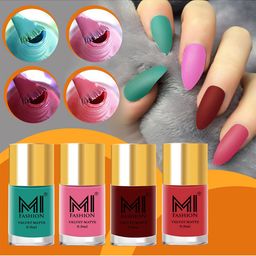 mi fashion ???????MI FASHION Set Of 4 Velvet Matte Long-Lasting Nail Polish - 9.9ml each-picture-35