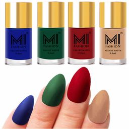 MI FASHION Velvet Matte Set Of 4 Long Lasting Nail Polish-image-92