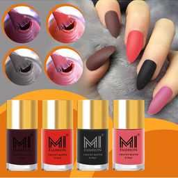 MI FASHION Set Of 4 Velvet Matte Long-Lasting Nail Polish - 9.9ml each-image-83