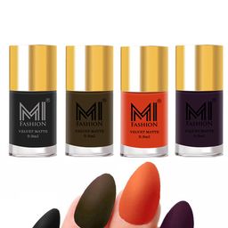 MI FASHION Set Of 4 Velvet Matte Long-Lasting Nail Polish - 9.9ml each-image-88