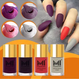 MI FASHION Velvet Matte Set Of 4 Long Lasting Nail Polish-image-20