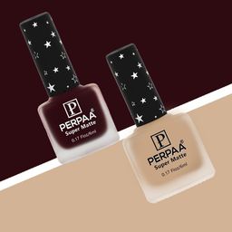 PERPAA Set of 2 Super Matte Long Lasting & Quick-Dry Nail Polish - 6 ml each-7