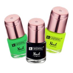 krayons Set of 3 Color Me Crazy Gel Long Lasting Nail Polish - 8 ml each-12