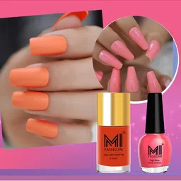 MI FASHION Set of 2 Long-Lasting Nail Polish - Velvet Matte 9.9ml + High Shine 15ml-image-59