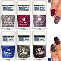ForSure Set Of 6 High-Shine Long-Lasting Glitter Nail Polish - 5ml Each-13