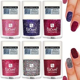 ForSure Set Of 6 High-Shine Long-Lasting Glitter Nail Polish - 5ml Each-15