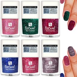 ForSure Set Of 6 High-Shine Long-Lasting Glitter Nail Polish - 5ml Each-14