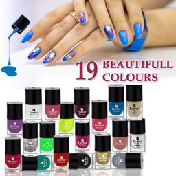 FORFOR Set of 12 Perfect Stay Fast Dry Glossy Gel Effect Nail Polish 5 ml each - Combo 1 image 5