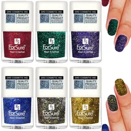 ForSure Set Of 6 High-Shine Long-Lasting Glitter Nail Polish - 5ml Each-16