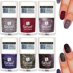 ForSure Set Of 6 High-Shine Long-Lasting Glitter Nail Polish - 5ml Each-17