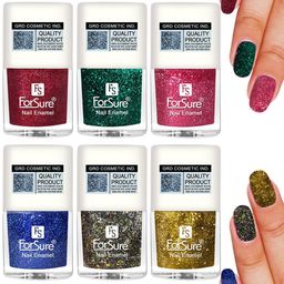 ForSure High Shine Set Of 6  Glitter Nail Polish-5ml Each-93-91-98-90-99-100-22