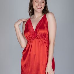 PHWOAR Red Satin Baby Doll-image-37