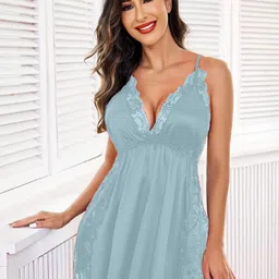 FIMBUL Shoulder Straps Satin Baby Doll-image-74