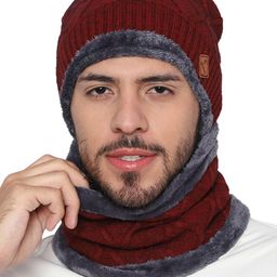Gajraj Unisex Self Design Woollen Balaclava Cap image 3