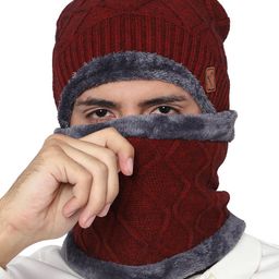 Gajraj Unisex Self Design Woollen Balaclava Cap image 5