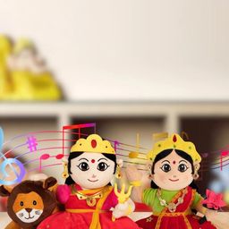Panda's Box Kids Set of 2 Non-Allergic Goddess Durga & Lakshmi Toys With Mantra Reciting-31