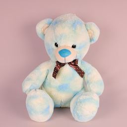 DukieKooky Kids Blue & White Printed TeddyBear-32