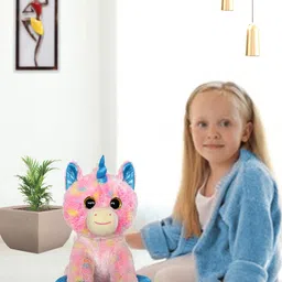 Mirada Stuffed Tie Dye Unicorn Pink Non Allergic Soft Toy-picture-14