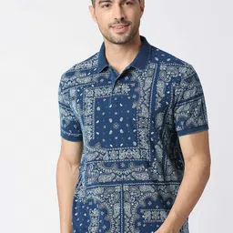 Pepe Jeans Men Printed Pure Cotton Polo Collar T-shirt-picture-5