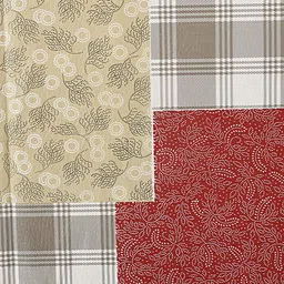 Kuber Industries White & Red Printed 4-Seater Rectangular Table Cover image 4
