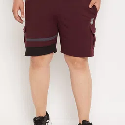 bigbanana Men Plus Size Antimicrobial Mid Rise knitted Sports Cargo Shorts-7
