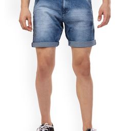 beevee Men Washed Mid-Rise Denim Shorts-image-101