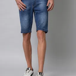 STUDIO NEXX Men Regular Fit Mid-Rise Cotton Denim Shorts-51
