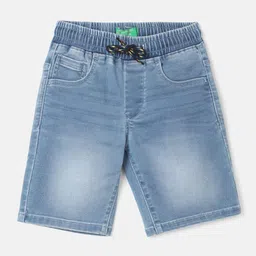 United Colors of Benetton Boys Washed Mid-Rise Denim Shorts-image-26