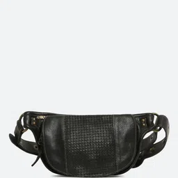 ART N VINTAGE Textured Leather Cross Over Waist Pouch-35