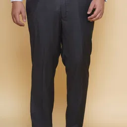 John Pride Plus Size Men Mid-Rise Pure Cotton Formal Trousers-picture-28