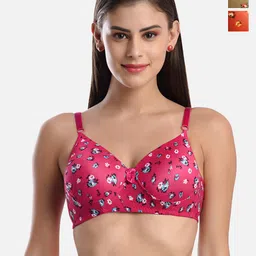 FIMS Pack of 3 Floral Printed Full Coverage Everyday Bras With All Day Comfort-6