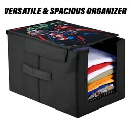 Kuber Industries Black Set of 1 Regular Multi-Utility Organisers-3