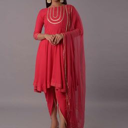 Utsav Fashion Embroidered Kurta With Harem Pant & Dupatta image 1