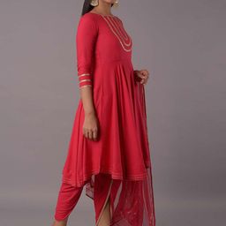 Utsav Fashion Embroidered Kurta With Harem Pant & Dupatta image 3