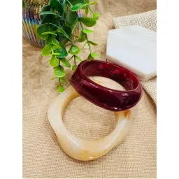 Niska Exaggerated Resin Bangles (Pack Of 2) Multi-Color-picture-40